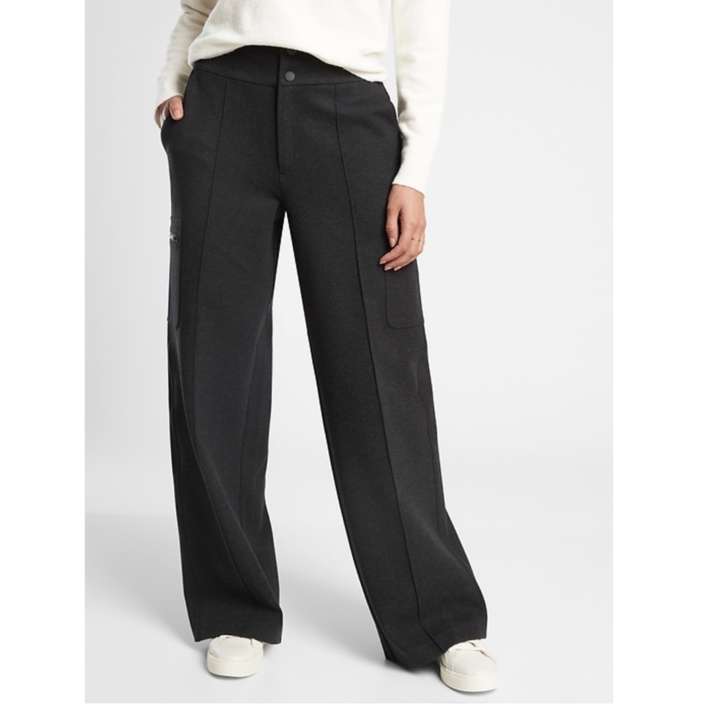 NWT Athleta Venice Heathered Cargo Pant Charcoal